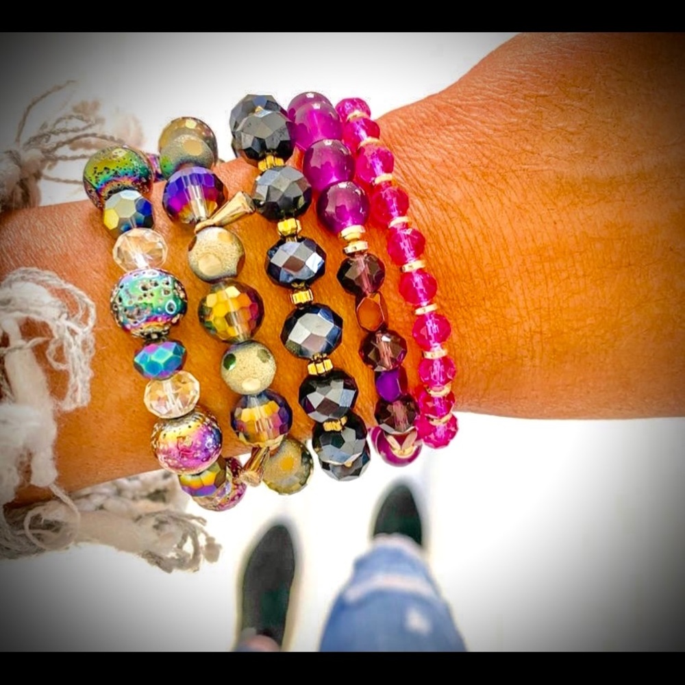 Happy Bracelet Stack - Picture 2 of 3
